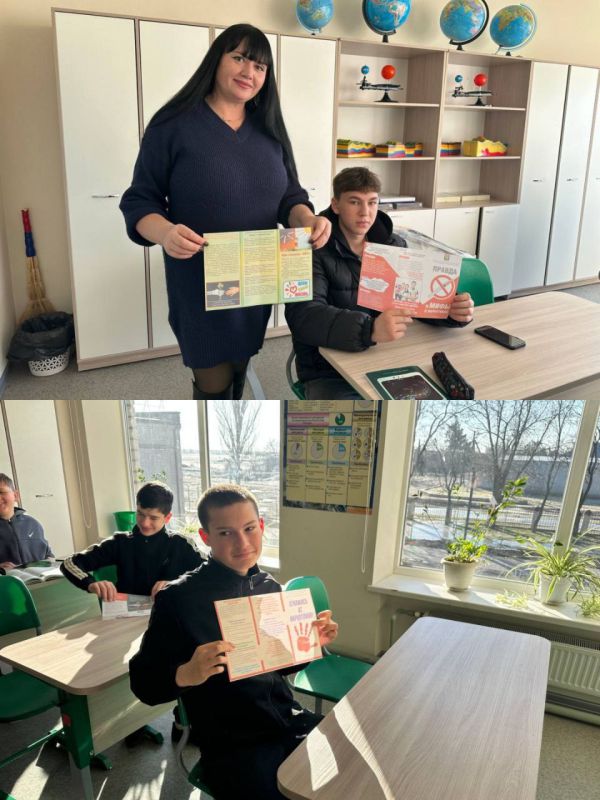 Работники Вольновского Дома культуры при поддержке первичного отделения партии «Единая Россия» совместно с ГБОУ ХО «Вольновская школа» провели акцию «Мир без темных красок» и беседу с подростками на тему «Будущее без риска»