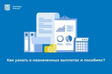Как узнать о назначенных выплатах и пособиях?