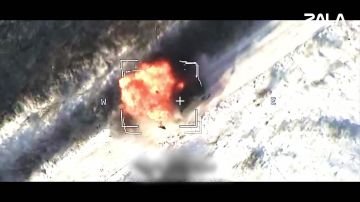 Красивый прилёт "Ланцета" по свинотряске-бомбовозу