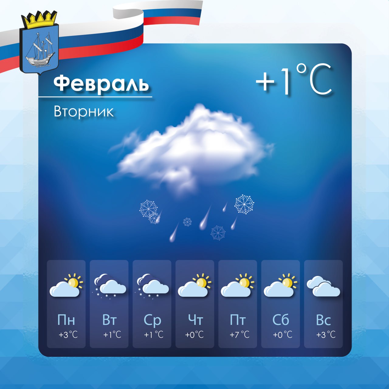 Прогноз погоды в Алешкинском муниципальном округе на вторник, 17 февраля