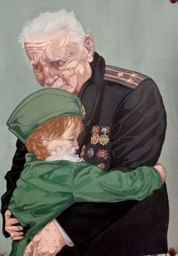 Юные Скадовские художники подготовили выставку ко Дню защитника Отечества