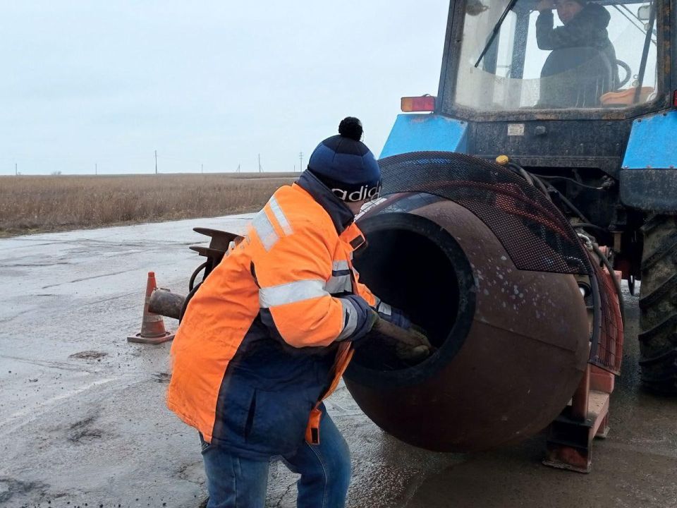 ГБУ «Херсон Автодор» выполнил ямочный ремонт автомобильной дороги Геническ — Стрелковое