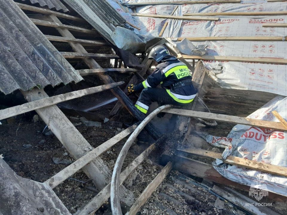 В Геническе горело административное здание