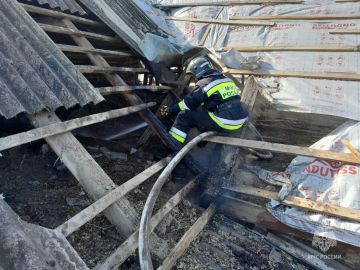 В Геническе горело административное здание