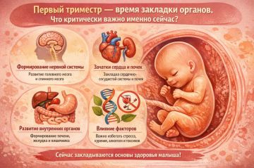 Первый триместр — время закладки органов
