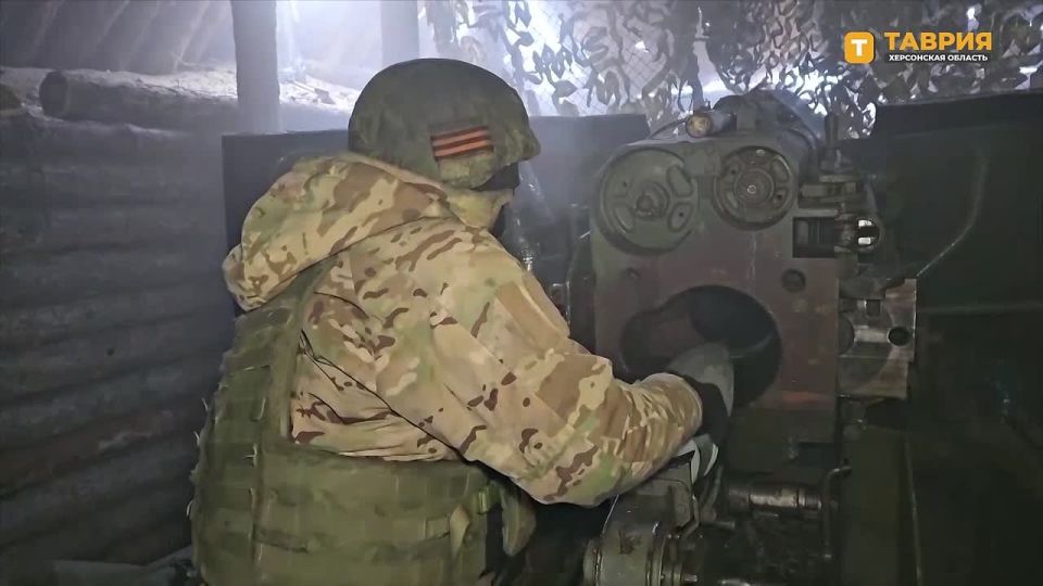 Расчет буксируемого орудия "Гиацинт-Б" уничтожил пункты временной дислокации ВСУ в Херсонской области