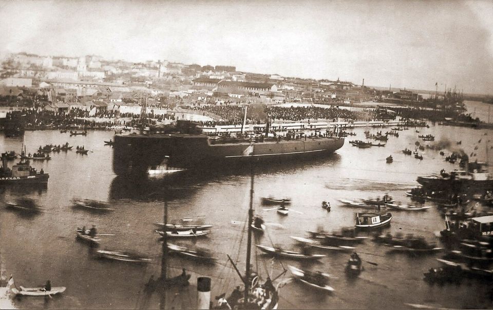 Наша история. Спуск на воду эсминца в Херсоне, 1914 год