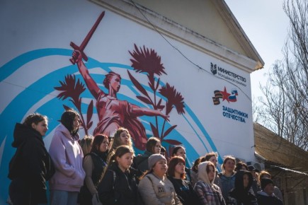 Состоялось торжественное открытие мурала «Родина-мать зовёт!», посвящённого 82-й годовщине освобождения Херсона от немецко-фашистских захватчиков