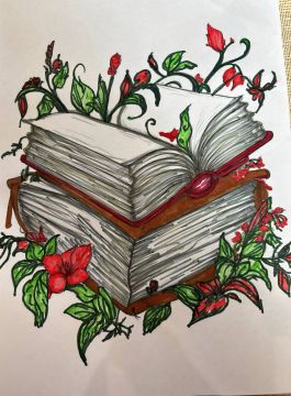 Слова оживают на бумаге. В Великолепетихской школе к Всемирному дню поэзии подготовлена онлайн-выставка рисунков "Слова оживают на бумаге"