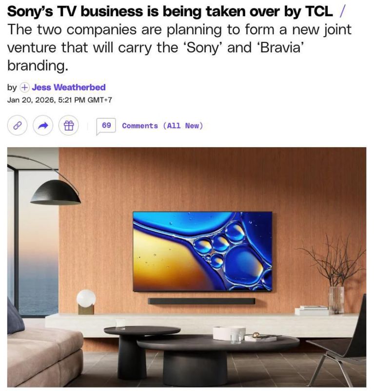 ���������� Sony ������ ����� ������������� � ��������� ��������� TCL