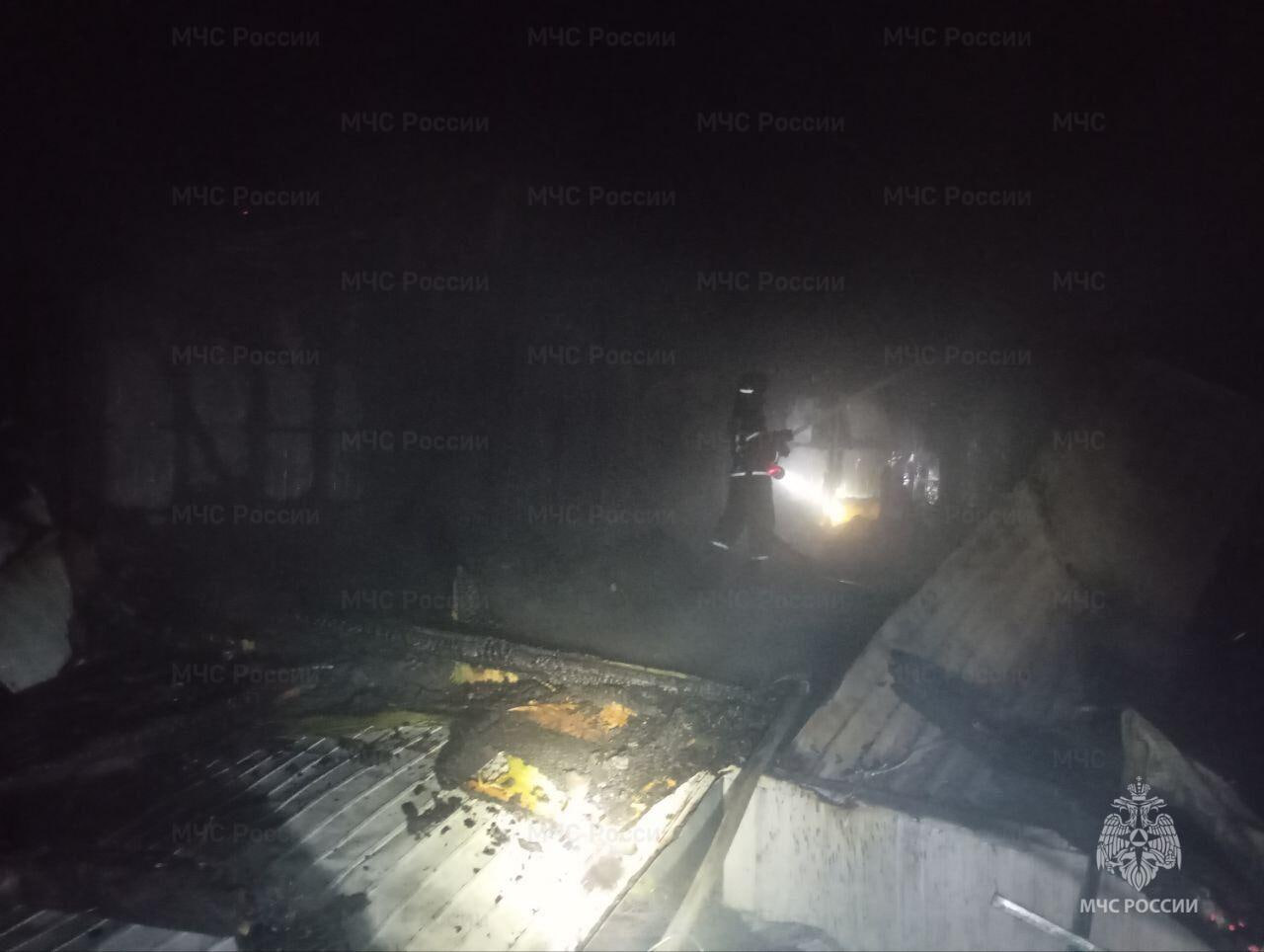 Ночью в Геническом муниципальном округе горел дом