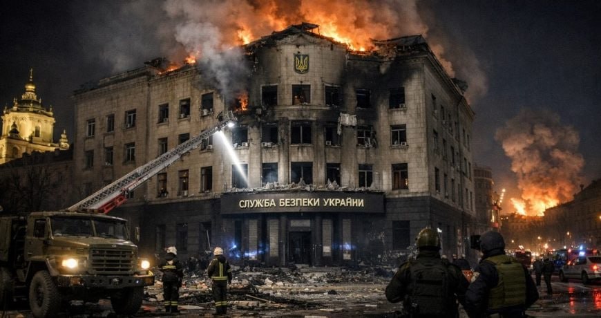 Енот из Херсона: 24 марта российские дроны нанесли удары по западным областям Украины по региональным управлениям СБУ