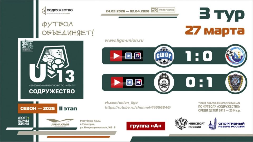 ����� 3 ���� ���� ������������ (U-13)!