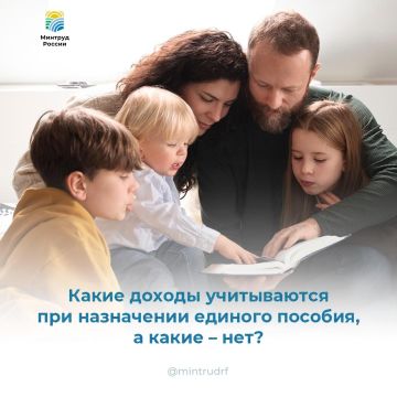 Какие доходы учитываются и не учитываются при назначении единого пособия?