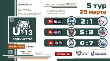 ����� 5 ���� ���� ������������ (U-13)!