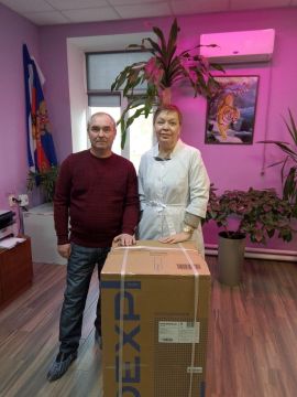 Рязанцы привезли холодильник для нужд Верхнерогачикской ЦРБ