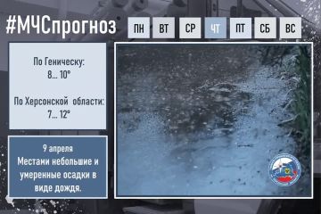 #МЧСпрогноз. 9 апреля в городе Геническ: