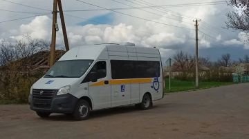 В Новотроицкий округ прибыл автобус для гериатрического пансионата