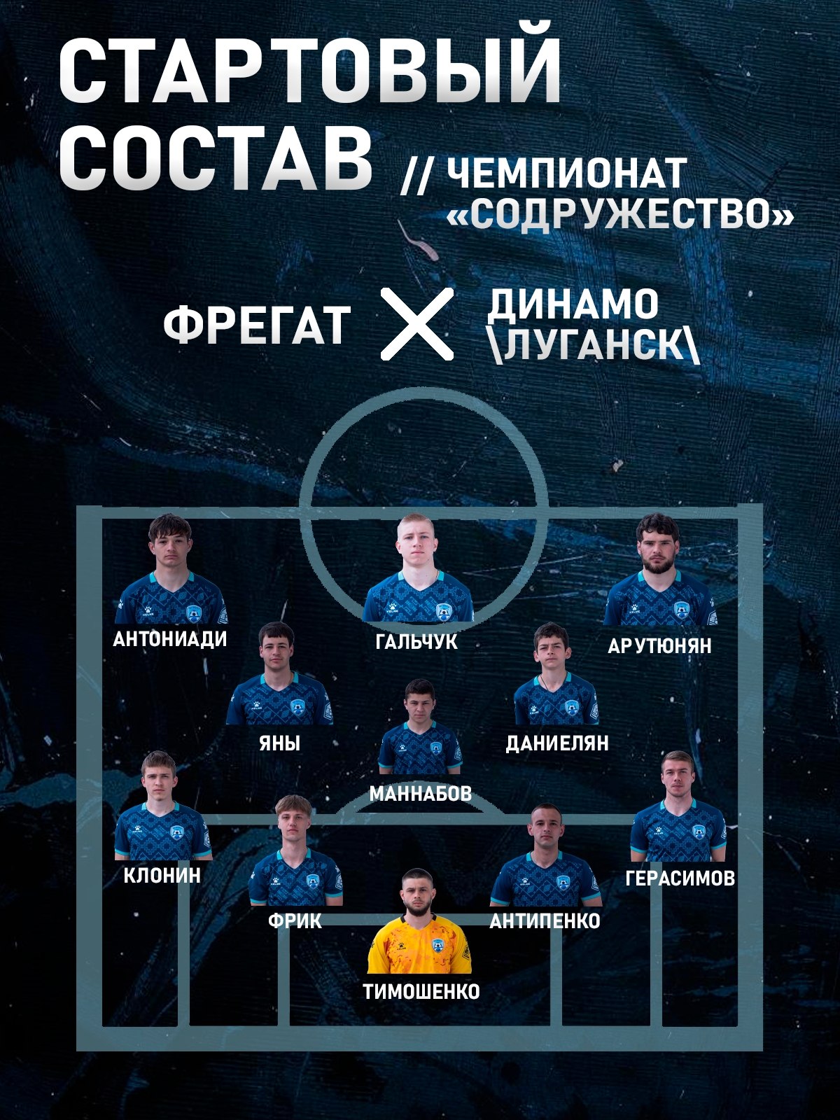 Наш стартовый состав на матч против луганского «Динамо»