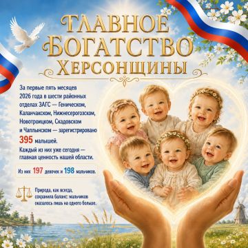 Главное богатство Херсонщины: итоги рождаемости за январь–май 2026 года