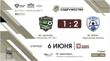 #результаты_Содружество ФК «Авангард» (г. Мелитополь, Запорожская область ) * - ФК "Фрегат" (Херсонская область)