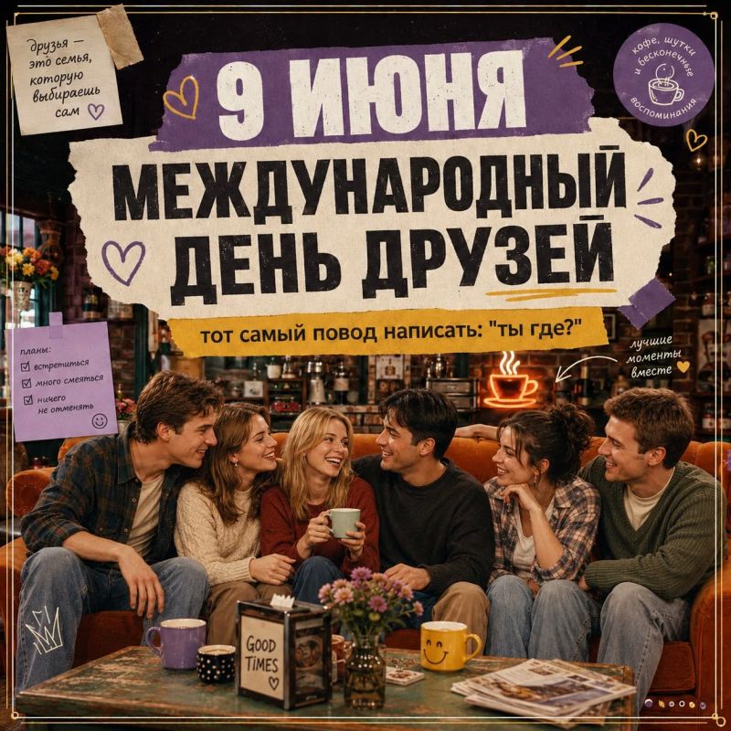 9 июня — Международный день друзей