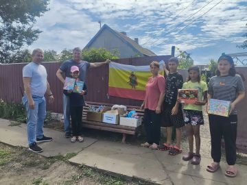 Рязанцы привезли гумпомощь семье из села Ольгино, в которой воспитываются 8 детей