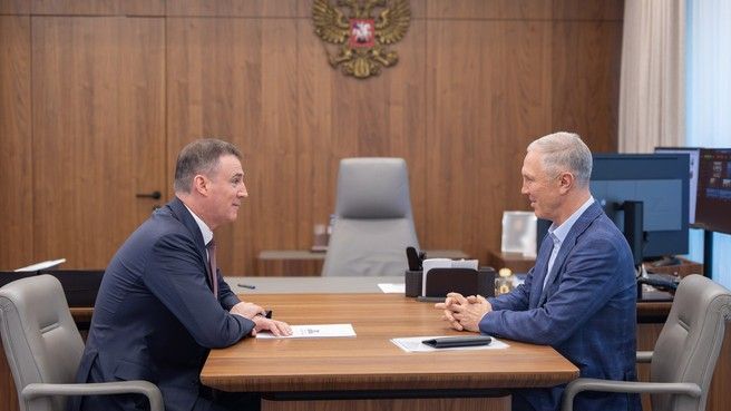 Дмитрий Патрушев и губернатор Херсонской области Владимир Сальдо обсудили вопросы развития сельского хозяйства и экологии региона