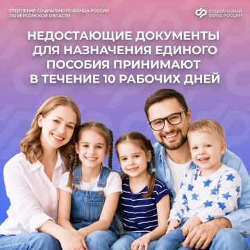 Сколько дней отводится на представление документов к заявлению для единого пособия