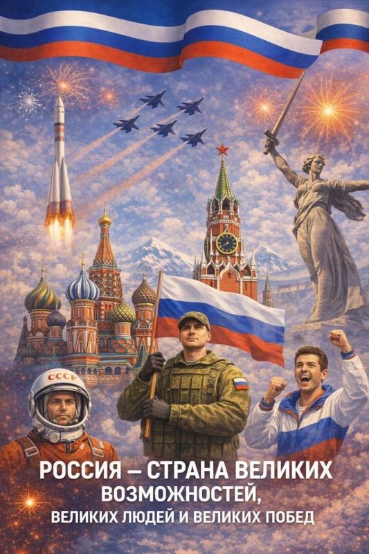 С Днём России!. Этот день объединяет всех, кто живёт и работает во имя развития страны