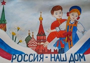 Первые Великолепетихской школы приняли участие в выставке рисунков ко Дню России
