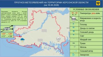 Кратковременный дождь и гроза ожидаются местами в Херсонской области 16 июня — МЧС