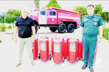 Пожарные Херсонской области получили партию огнетушителей в подарок