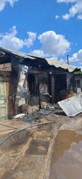 Жители Чернянки совместно с сотрудником МЧС потушили пожар