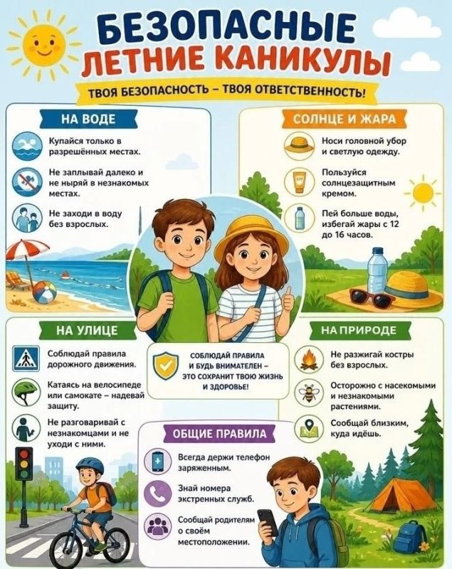 Безопасные летние каникулы