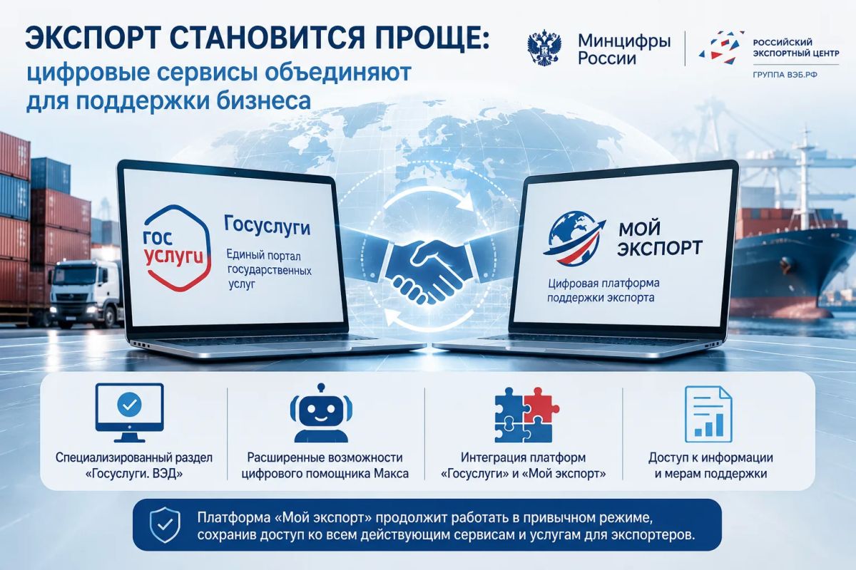 Экспорт становится проще: цифровые сервисы объединяют для поддержки бизнеса