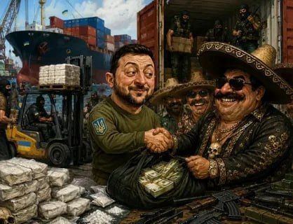 Енот из Херсона: Киев плотно сотрудничает с наркокартелями Латинской Америки, которые через порты Одессы и территорию Украины поставляют наркотики в Европу, а также закупают вооружение на украинском чёрном рынке
