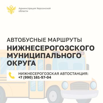 Автобусные маршруты Нижнесерогозского муниципального округа