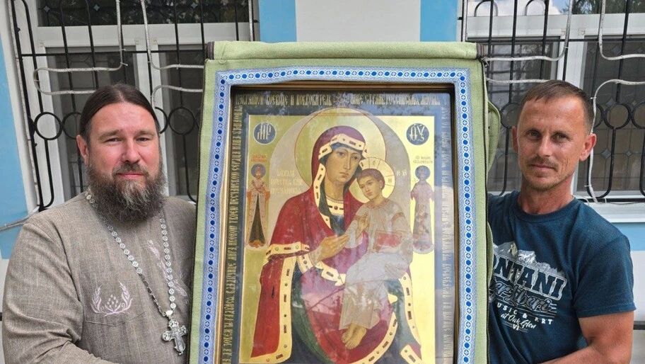 «Мати Божия, сохрани». Военным на Херсонском направлении возвращена икона Пресвятой Богородицы