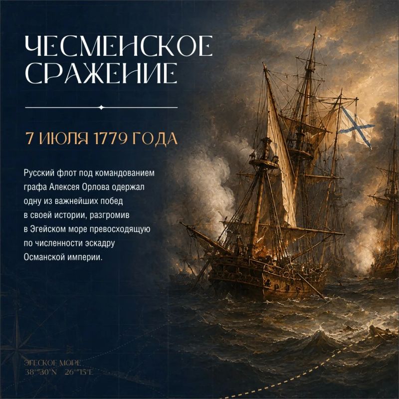 Чесменская баталия 1770 года навеки осталась символом мужества русского флота