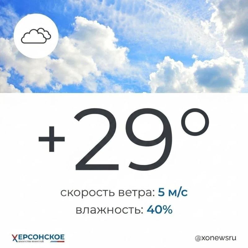 Теплый, по-летнему комфортный день ожидается в Херсонской области во вторник