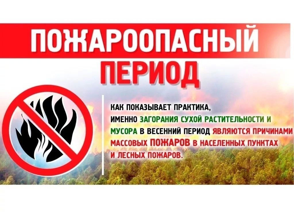 ПАМЯТКА ДЛЯ НАСЕЛЕНИЯ О МЕРАХ ПОЖАРНОЙ БЕЗОПАСНОСТИ В ВЕСЕННЕ-ЛЕТНИЙ ПОЖАРООПАСНЫЙ ПЕРИОД 2026 ГОДА