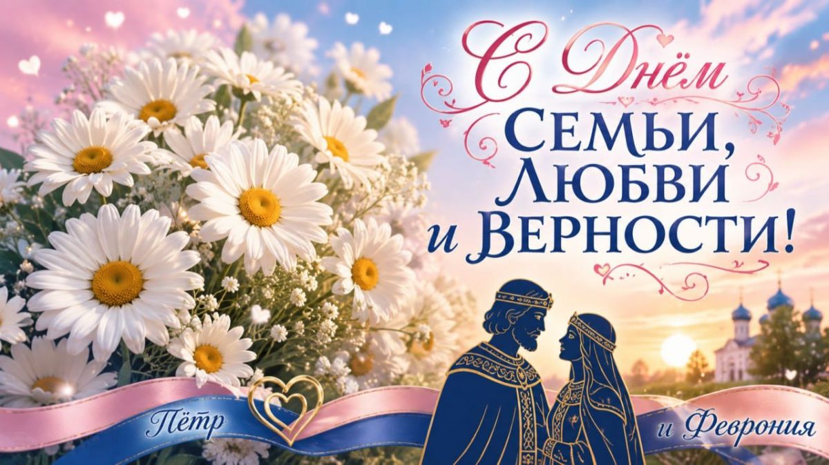 Друзья, примите наши поздравления с очень светлым и душевным праздником — Днем семьи, любви и верности!