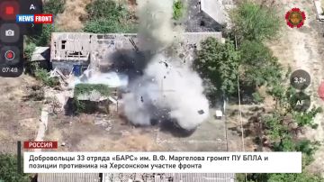 Добровольцы 33 отряда «БАРС» им. В.Ф. Маргелова громят ПУ БПЛА и позиции противника на Херсонском участке фронта