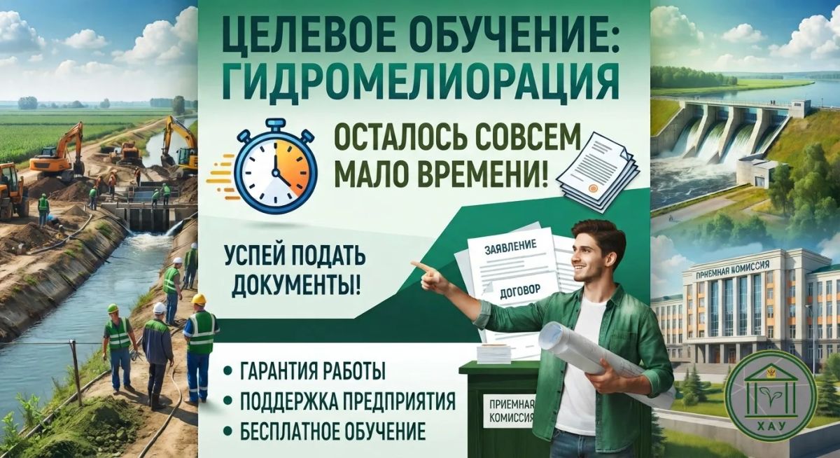Гидромелиорация: управляй водными ресурсами, возвращай плодородие почвам и создавай будущее АПК!