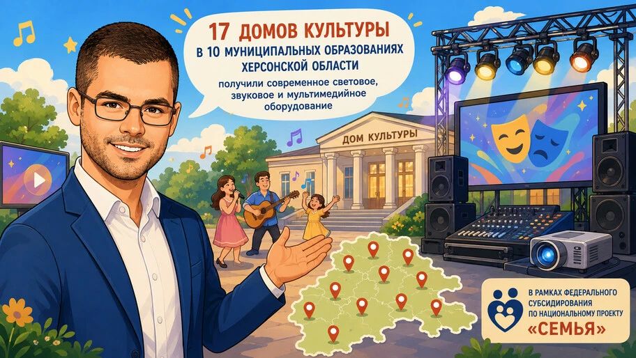 Около 170 млн рублей выделили на оснащение домов культуры Херсонской области