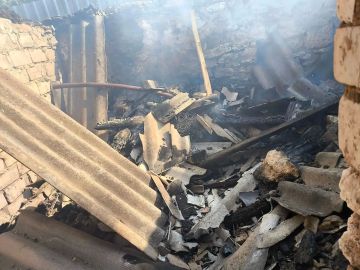 Пожарные Каховского округа ликвидировали возгорание в селе Малокаховка