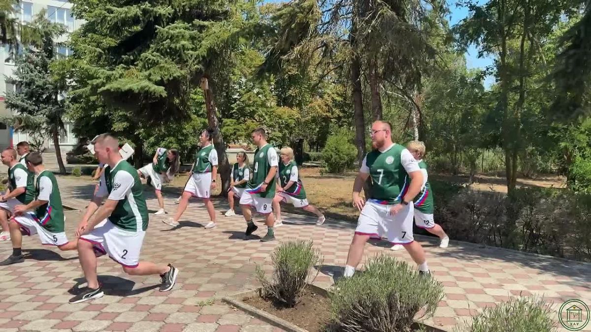 Зарядка в ХАУ — Приёмная комиссия приняла участие в акции «Старт недели спорта»!