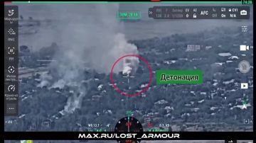 Уничтожение украинской САУ AS-90 в частном секторе Дружковки