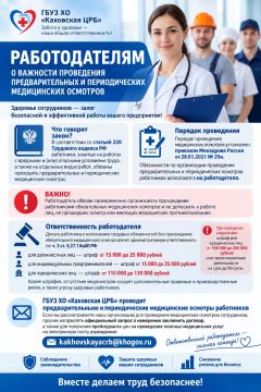 Работодателям — об обязательных медицинских осмотрах работников